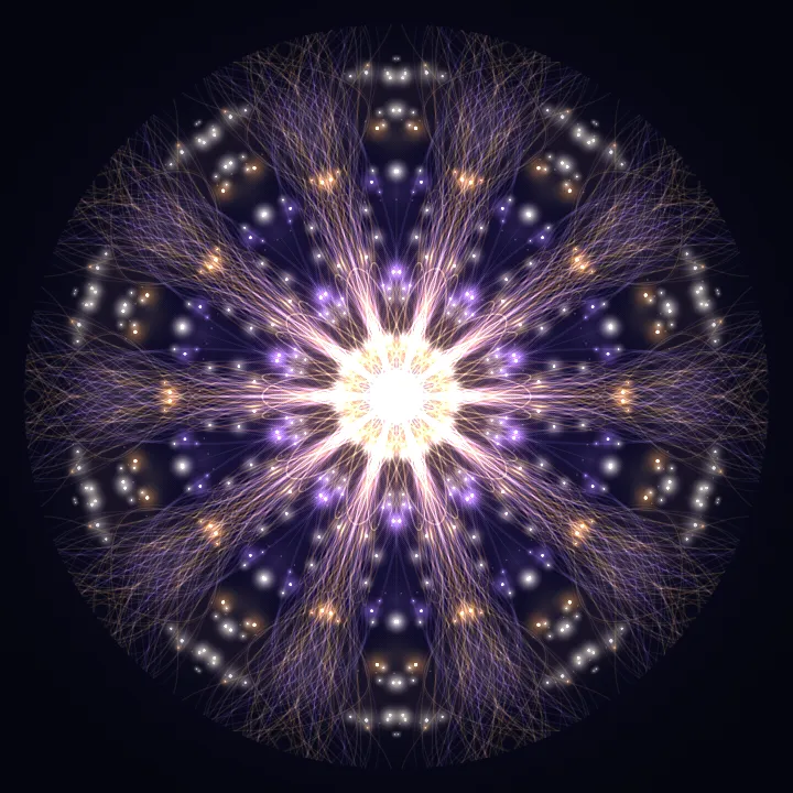 Kaleidoscope artwork generated from the 1001 Hz Door Opening frequency