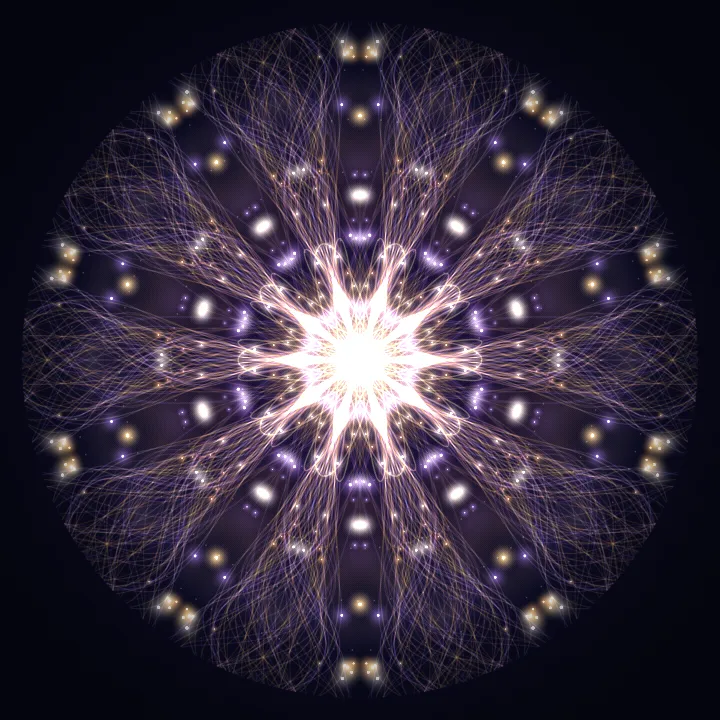 Kaleidoscope artwork generated from the 1010 Hz Awakening frequency