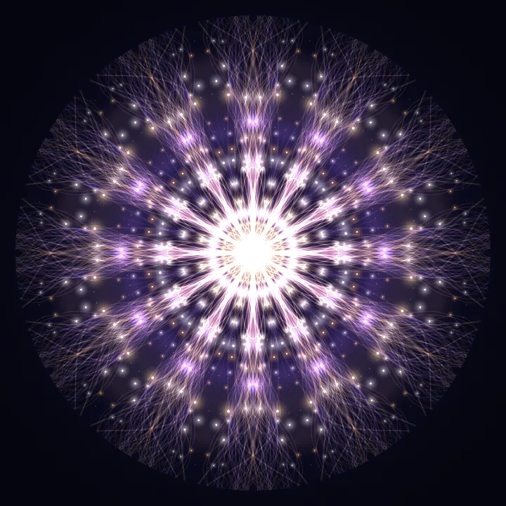 Kaleidoscope artwork generated from the 111 Hz New Beginnings frequency