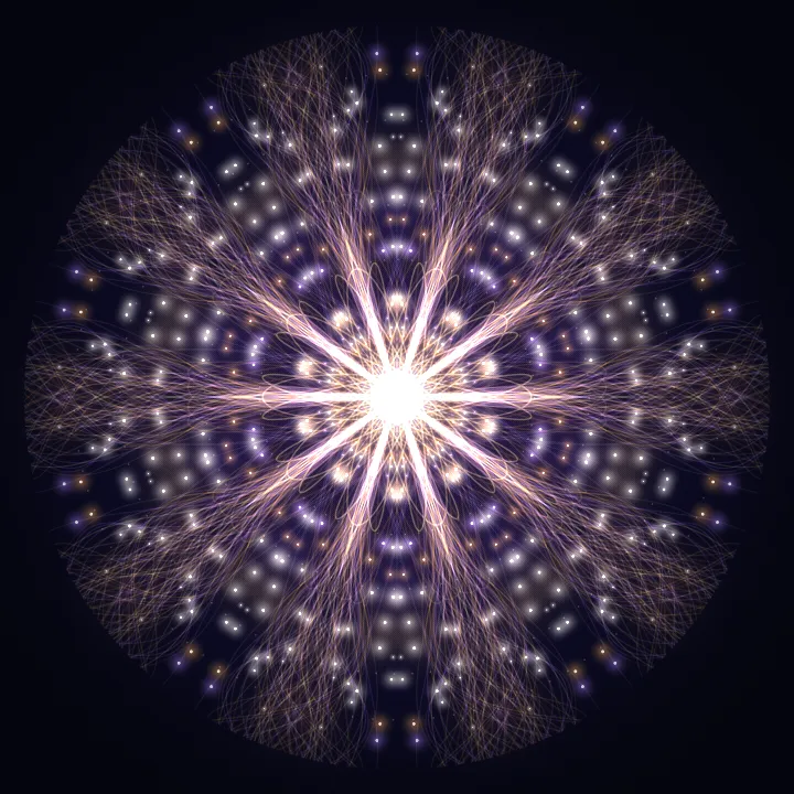 Kaleidoscope artwork generated from the 1122 Hz Master Builder frequency