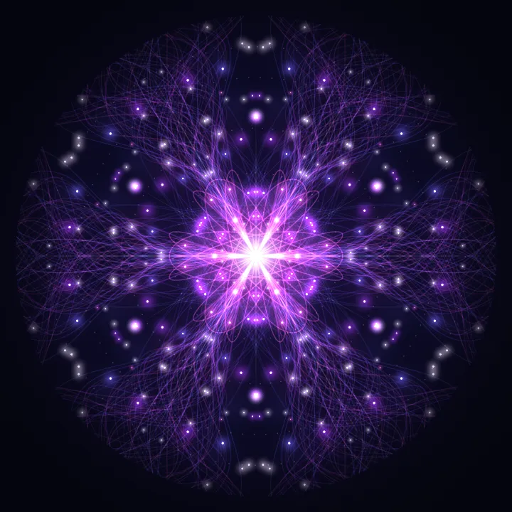 Kaleidoscope artwork generated from the 1133 Hz Teacher frequency