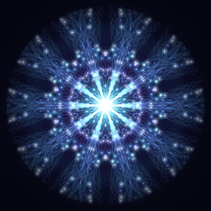 Kaleidoscope artwork generated from the 1144 Hz Grounded Start frequency
