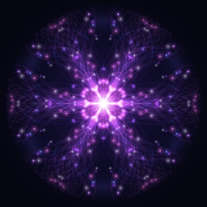 Kaleidoscope artwork generated from the 1155 Hz Fresh Change frequency
