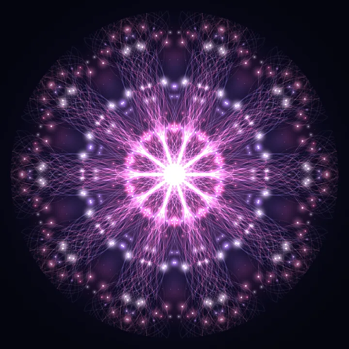 Kaleidoscope artwork generated from the 1212 Hz Trust & Growth frequency