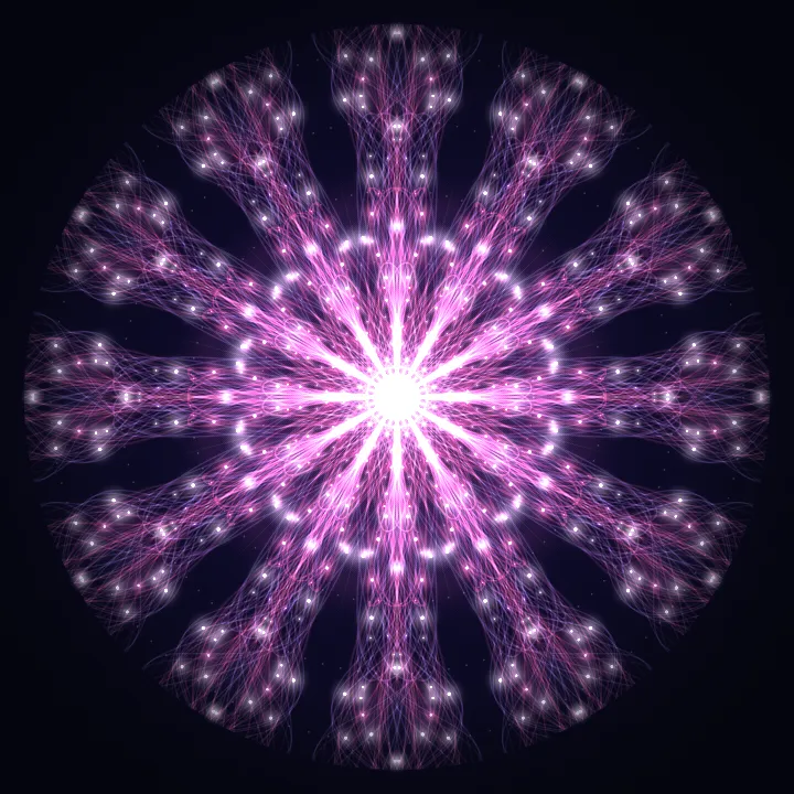 Kaleidoscope artwork generated from the 1213 Hz Trust the Build frequency