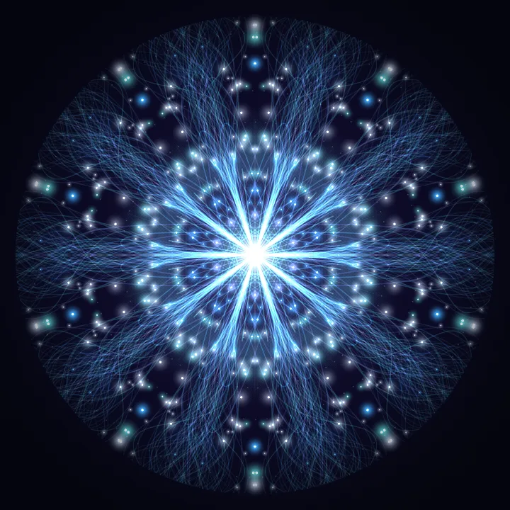 Kaleidoscope artwork generated from the 141 Hz Effort Pays Off frequency