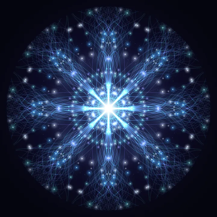 Kaleidoscope artwork generated from the 144 Hz Built to Last frequency