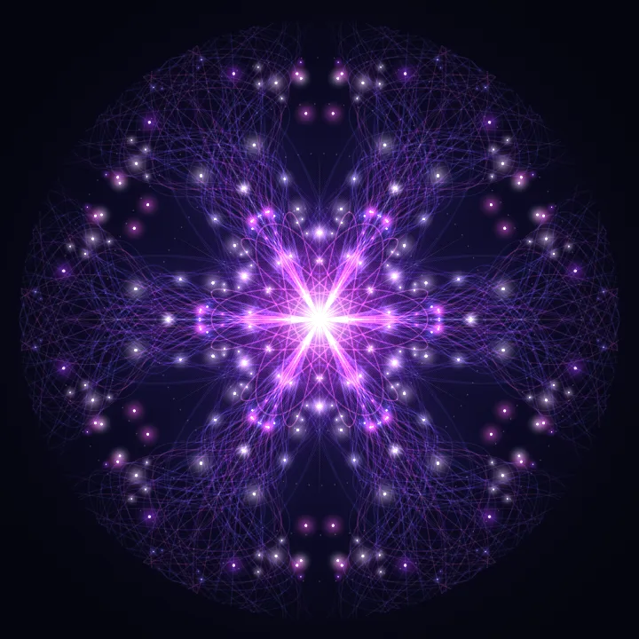 Kaleidoscope artwork generated from the 1515 Hz Positive Change frequency