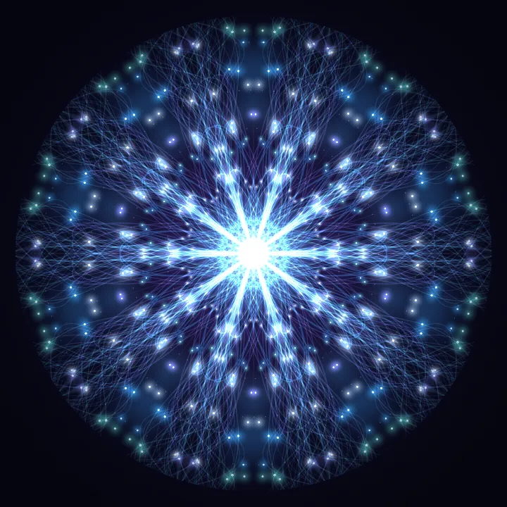 Kaleidoscope artwork generated from the 1616 Hz Home and Heart frequency