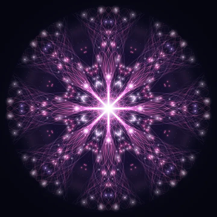 Kaleidoscope artwork generated from the 212 Hz Stay Positive frequency