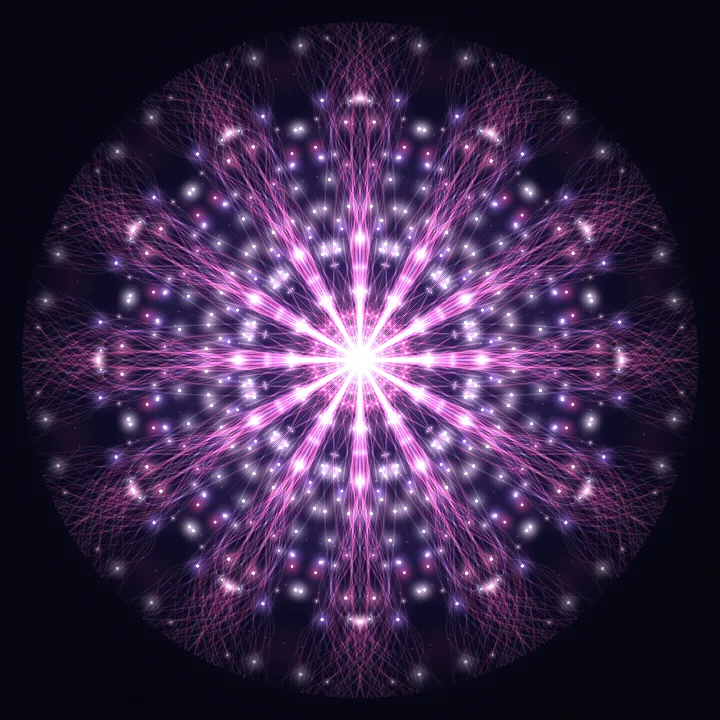 Kaleidoscope artwork generated from the 2122 Hz Partnership frequency
