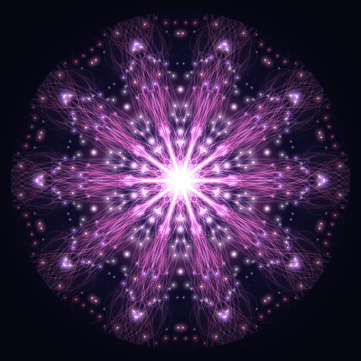 Kaleidoscope artwork generated from the 222 Hz Balance frequency