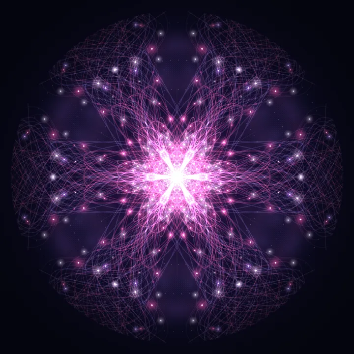 Kaleidoscope artwork generated from the 2222 Hz Harmony frequency