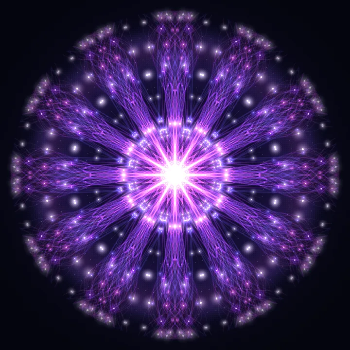 Kaleidoscope artwork generated from the 285 Hz Restore frequency