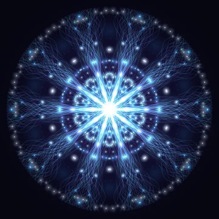 Kaleidoscope artwork generated from the 411 Hz Awakening frequency