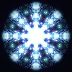 Kaleidoscope artwork generated from the 432 Hz Harmony frequency