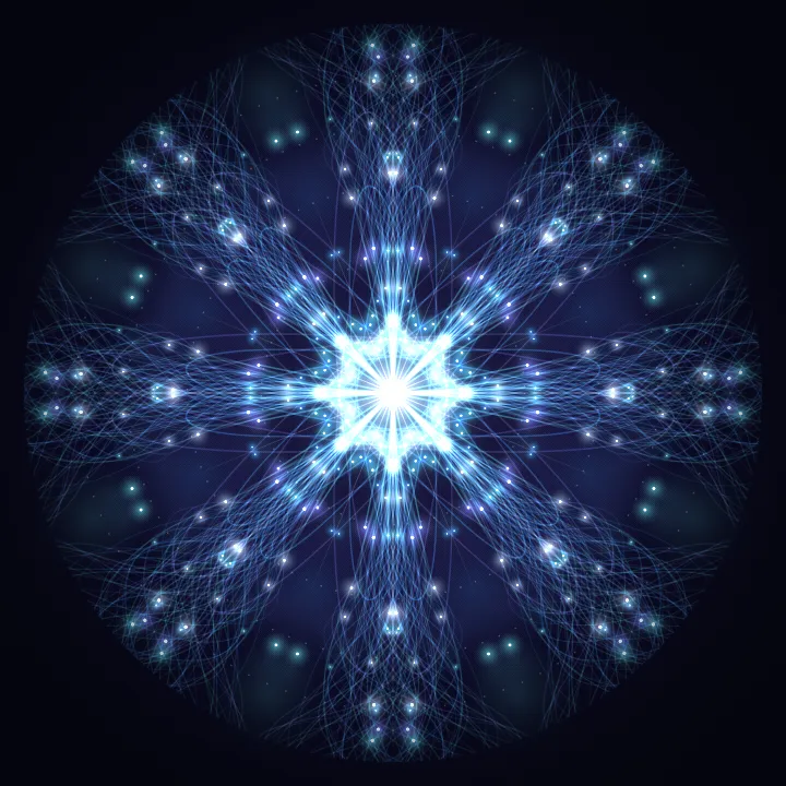 Kaleidoscope artwork generated from the 432 Hz Harmony frequency
