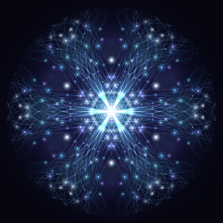 Kaleidoscope artwork generated from the 444 Hz Protection frequency