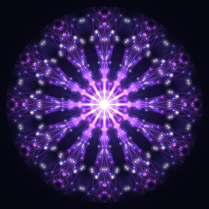 Kaleidoscope artwork generated from the 515 Hz Change and Begin frequency