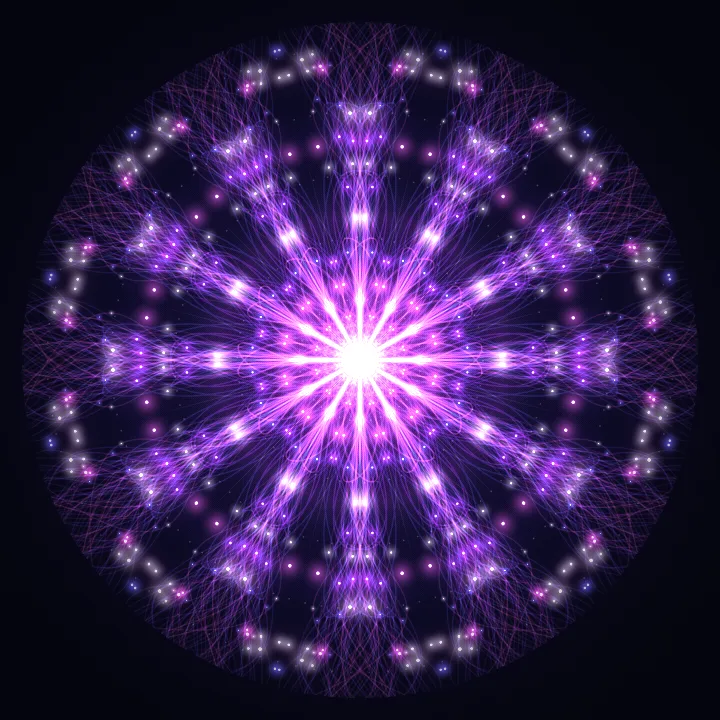 Kaleidoscope artwork generated from the 528 Hz Transformation frequency