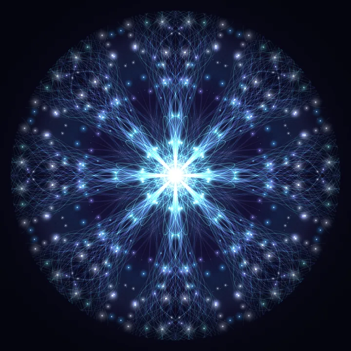 Kaleidoscope artwork generated from the 616 Hz Balance at Home frequency