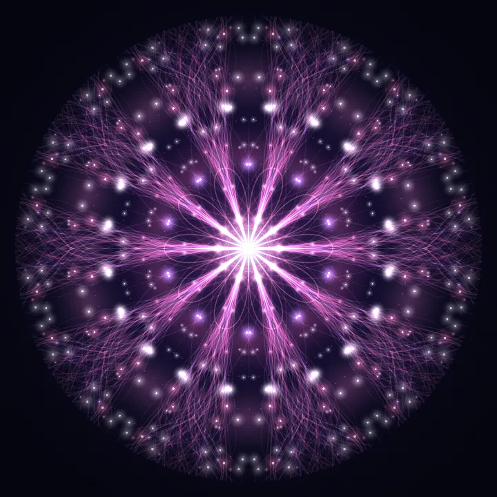 Kaleidoscope artwork generated from the 639 Hz Connection frequency
