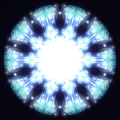 Kaleidoscope artwork generated from the 666 Hz Realignment frequency