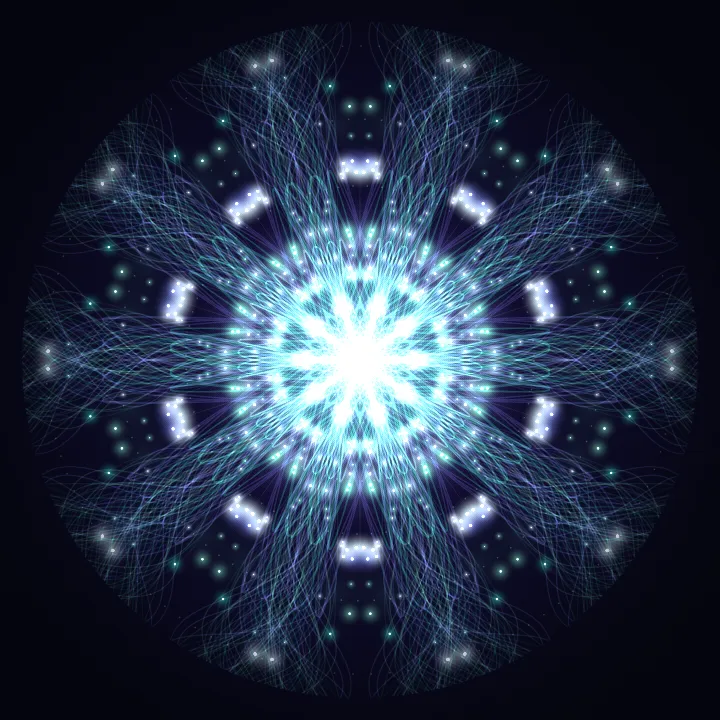 Kaleidoscope artwork generated from the 7.83 Hz Earth Resonance sound