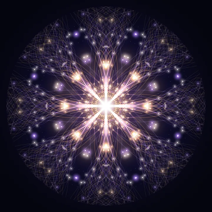 Kaleidoscope artwork generated from the 711 Hz Lucky Start frequency