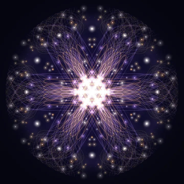 Kaleidoscope artwork generated from the 888 Hz Abundance frequency