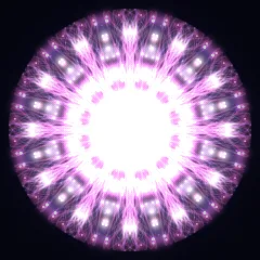 Kaleidoscope artwork generated from the 999 Hz Completion frequency