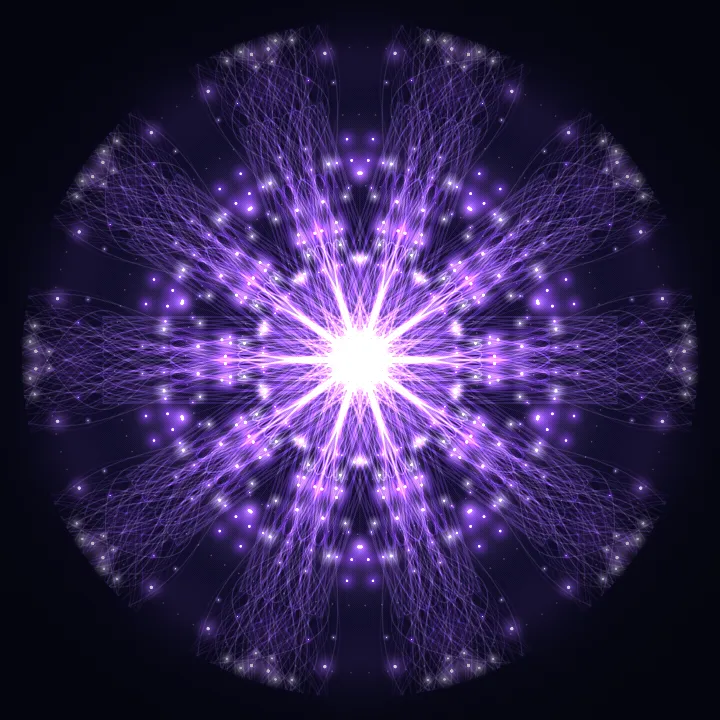 Kaleidoscope artwork generated from the Crown chakra 963 Hz frequency