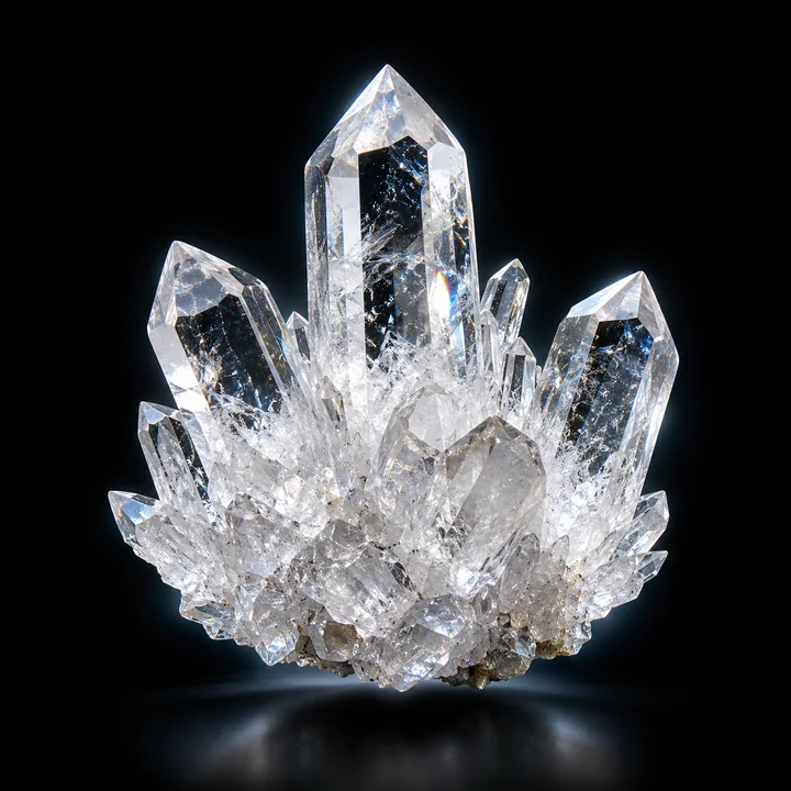 Clear quartz crystal