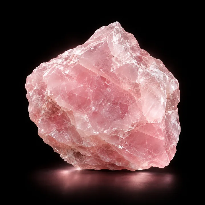Rose quartz crystal