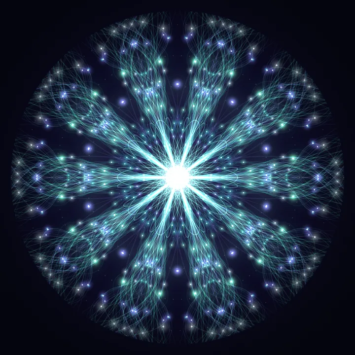 Kaleidoscope artwork generated from the Green Green Noise sound