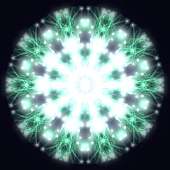 Kaleidoscope artwork generated from the Heart chakra 639 Hz frequency