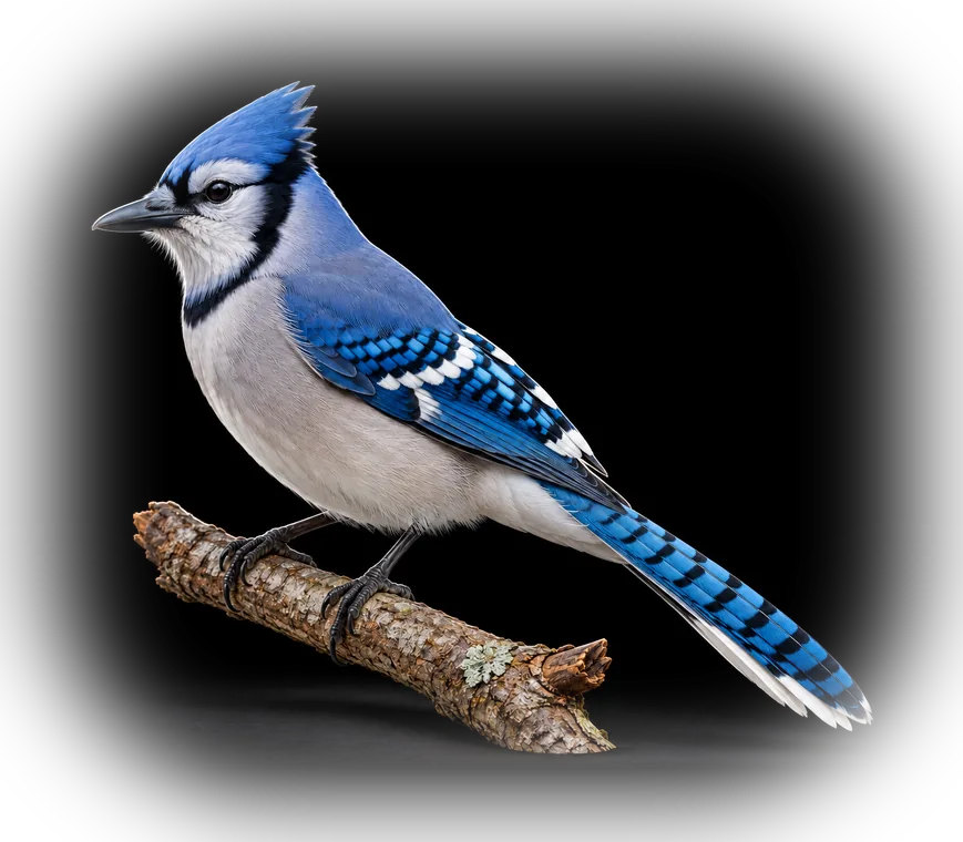 A blue jay perched on a branch