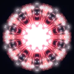 Kaleidoscope artwork generated from the Root chakra 396 Hz frequency
