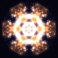 Kaleidoscope artwork generated from the Sacral chakra 417 Hz frequency