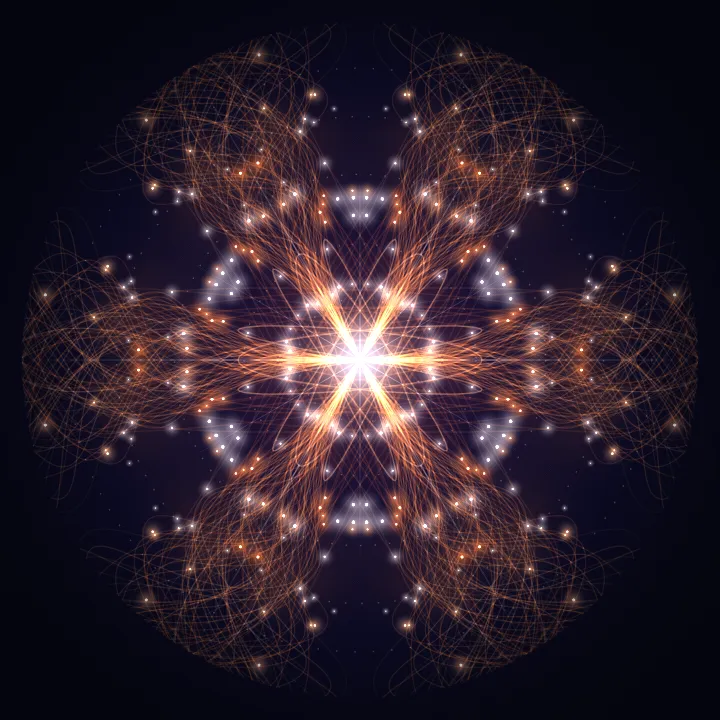 Kaleidoscope artwork generated from the Sacral chakra 417 Hz frequency