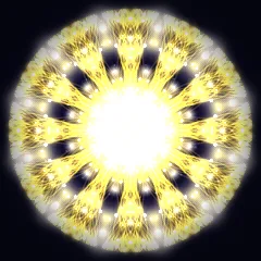Kaleidoscope artwork generated from the Solar plexus chakra 528 Hz frequency
