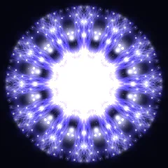 Kaleidoscope artwork generated from the Third eye chakra 852 Hz frequency