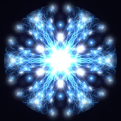 Kaleidoscope artwork generated from the Throat chakra 741 Hz frequency